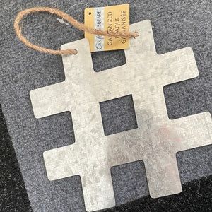 NWT Galvanized Hashtag Sign